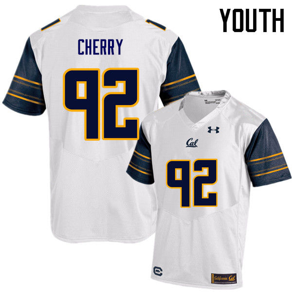Youth #92 Gabe Cherry Cal Bears (California Golden Bears College) Football Jerseys Sale-White - Click Image to Close